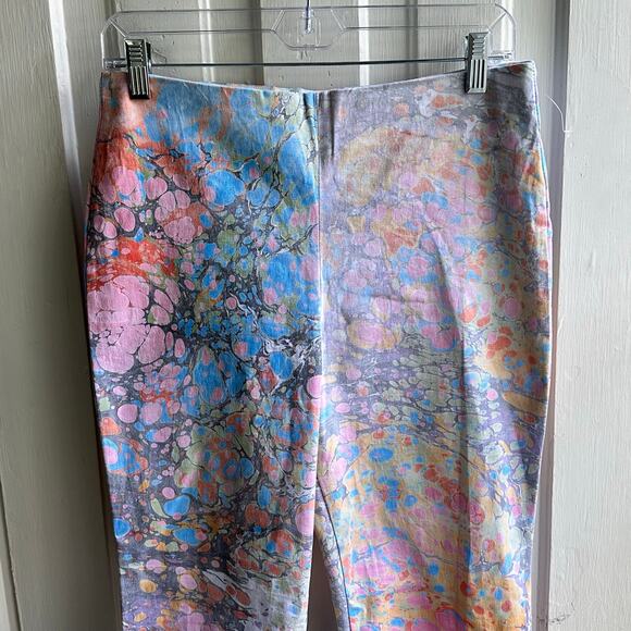 Free People Lefty High Rise Flare Pants Pastel Multi NWOT - Picture 3 of 8